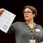 Headshot of Rowena Seabrook, Human Rights Education Manager, presenting